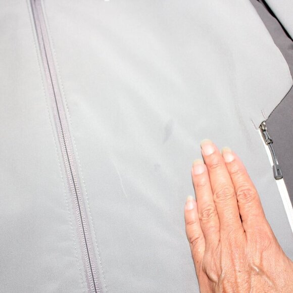 Patagonia Mens Adze Hybrid Jacket Gray on Gray Size Large Polartek Windblock - Picture 3 of 9